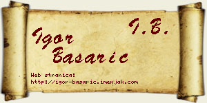 Igor Basarić vizit kartica